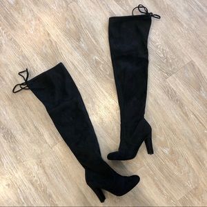 Over the knee boots in black